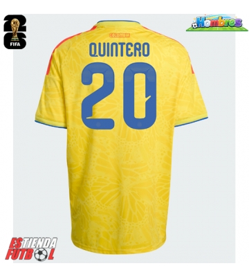 Colombia Juan Fernando Quintero #20 Primera Equipación Mundial 2026 Manga Corta